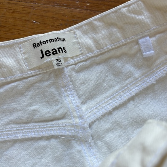 Reformation Jeans - white - size 30 - cowboy high rise straight jeans - Picture 4 of 6